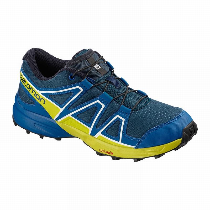 Chaussures De Trail Running Salomon Enfant Bleu Marine - Salomon SPEEDCROSS - France (0976-CKPBR)